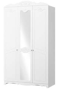 Шкаф трехдверный Лотос ШР-3 (Белый) 1 зеркало в Гатчине