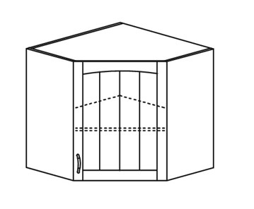 Шкаф кухонный Кантри настенный угловой 718*600*600 мм без стекла в Санкт-Петербурге
