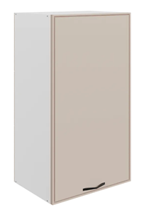 Навесной шкаф Монако L450 Н900 (1 дв. гл.), белый/фрапучино матовый в Санкт-Петербурге