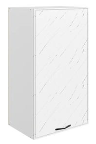 Шкаф кухонный Монако L450 Н900 (1 дв. гл.), белый/мрамор пилатус матовый в Санкт-Петербурге