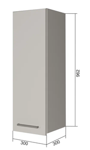 Настенный шкаф В9 30, Серый/Белый в Санкт-Петербурге