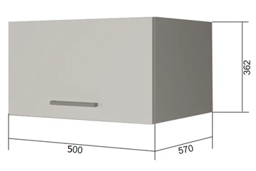 Кухонный навесной шкаф ВГ50Г, Серый/Белый в Санкт-Петербурге