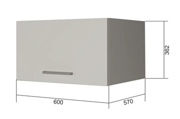 Навесной кухонный шкаф ВГ60Г, Серый/Антрацит в Санкт-Петербурге
