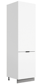 Шкаф-пенал Стоун L600 под холодильник (2 дв.гл.) (белый/джелато софттач) в Санкт-Петербурге