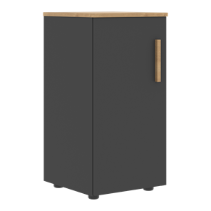 Шкаф колонна низкий с глухой левой дверью FORTA Графит-Дуб Гамильтон  FLC 40.1 (L) (399х404х801) в Санкт-Петербурге
