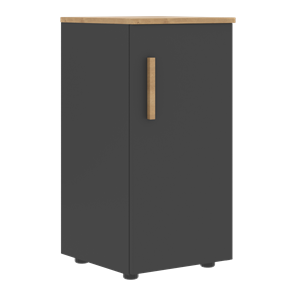 Низкий шкаф колонна с правой дверью FORTA Графит-Дуб Гамильтон  FLC 40.1 (R) (399х404х801) в Санкт-Петербурге - предосмотр