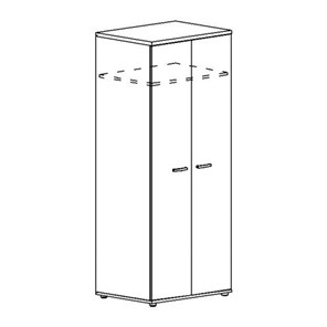Шкаф для одежды глубокий А4, (78x59x193) белый премиум А4 9311 БП в Санкт-Петербурге