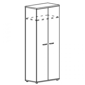 Шкаф для одежды (задняя стенка ДСП) А4, (78x43.4x193) белый премиум А4 9317 БП в Санкт-Петербурге