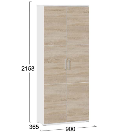 Шкаф для одежды Успех-2 ПМ-184.18 (Дуб Сонома, Белый) в Санкт-Петербурге - изображение 2