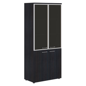 Шкаф комбинированный с дверьми в алюминиевой рамке и топом XTEN Дуб Юкон XHC 85.7  (850х410х1930) в Выборге