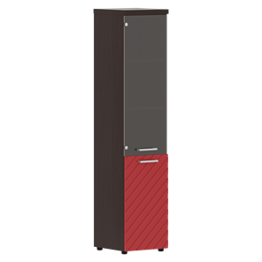 Шкаф TORR LUX TLHC 42.2 R колонка комбинированная с топом 435х452х1958 Венге/ Красный в Санкт-Петербурге