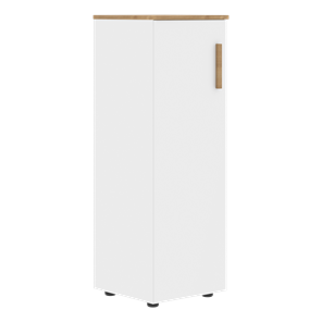Средний шкаф колонна с левой дверью FORTA Белый-Дуб Гамильтон  FMC 40.1 (L) (399х404х801) в Санкт-Петербурге