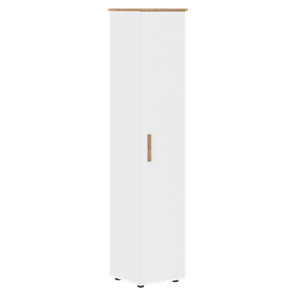 Шкаф колонна высокий с глухой дверью FORTA Белый-Дуб Гамильтон  FHC 40.1 (L/R) (399х404х1965) в Санкт-Петербурге