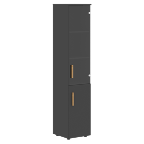 Высокий шкаф колонна с глухой дверью FORTA Черный Графит  FHC 40.2 (L/R) (399х404х1965) в Санкт-Петербурге