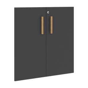Двери для шкафов низкие с замком FORTA Черный ГрафитFLD 40-2(Z) (794х18х766) в Санкт-Петербурге