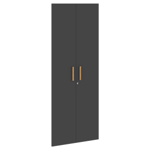 Двери для шкафов высокие с замком FORTA Черный Графит FHD 40-2(Z)  (794х18х1932) в Санкт-Петербурге