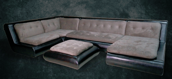П-образный диван Эвелина со столом-пуфом в Санкт-Петербурге - изображение