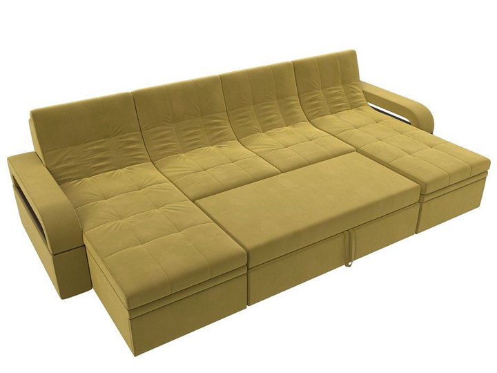 П-образный диван Лига-035 мини, Желтый (микровельвет) в Санкт-Петербурге - изображение 2