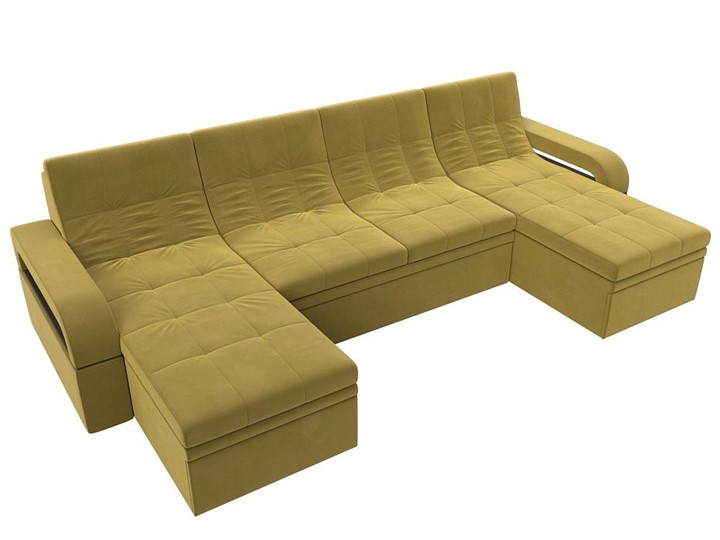 П-образный диван Лига-035 мини, Желтый (микровельвет) в Санкт-Петербурге - изображение 3