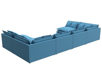 Большой П-образный диван Лига-040, Амур голубой (рогожка) в Санкт-Петербурге - предосмотр 5