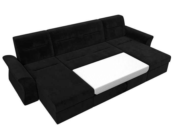 П-образный диван Клайд, Черный (Велюр) в Санкт-Петербурге - изображение 1