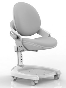 Растущее детское кресло Mealux ZMAX-15 Plus, Y-710 BL, белый металл, обивка серая однотонная в Санкт-Петербурге