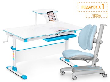 Растущая парта + растущее кресло Mealux Evo-40 Lite BL + Y-510 KBL, голубой в Санкт-Петербурге
