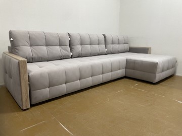 Угловой диван с оттоманкой Татьяна 4 Декор дуб Карат 17 велюр в Санкт-Петербурге